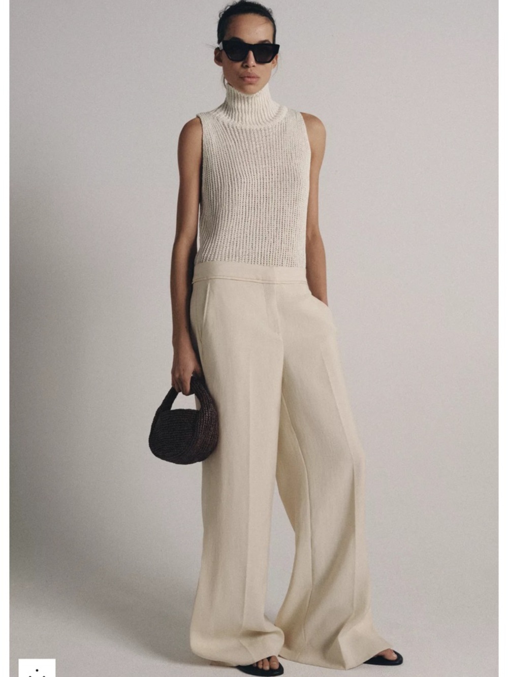 Zara HIGH COLLAR KNIT TOP